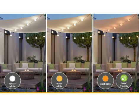 Łańcuch świetlny SOLARNY TAINA 5,8m kule średnica 10cm 6x0,6W 3000K IP67 6x60lm 3.7V biały / czarny / tworzywo sztuczne - 5