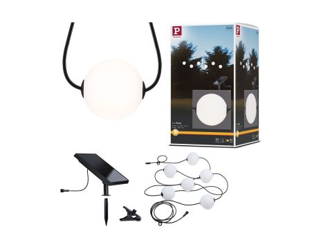 Łańcuch świetlny SOLARNY TAINA 5,8m kule średnica 10cm 6x0,6W 3000K IP67 6x60lm 3.7V biały / czarny / tworzywo sztuczne - 15