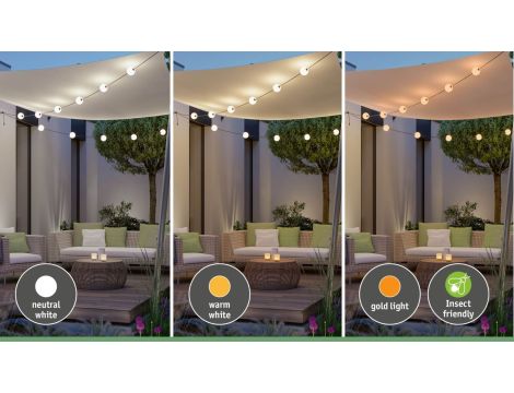 Łańcuch świetlny zestaw rozszerzający NAIMA Plug & Shine 1,71m kule średnica 10cm 3x1W 3000K IP67 3x100lm 24V biały / czarny / tworzywo sztuczne - 4