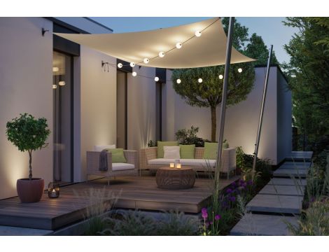 Łańcuch świetlny zestaw rozszerzający NAIMA Plug & Shine 1,71m kule średnica 10cm 3x1W 3000K IP67 3x100lm 24V biały / czarny / tworzywo sztuczne - 10