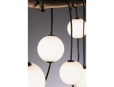 Łańcuch świetlny zestaw rozszerzający NAIMA Plug & Shine 1,71m kule średnica 10cm 3x1W 3000K IP67 3x100lm 24V biały / czarny / tworzywo sztuczne - 7