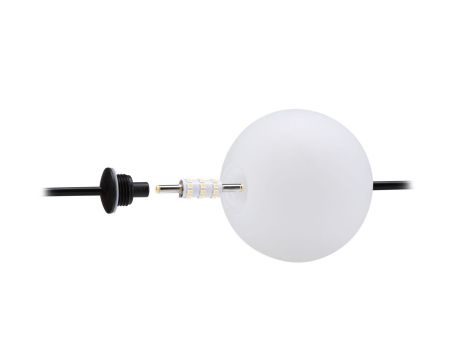 Łańcuch świetlny zestaw rozszerzający SOLARNY TAINA 1,71m kule średnica 10cm 3x0,6W 3000K IP67 3x60lm 3.7V biały / czarny / tworzywo sztuczne - 7