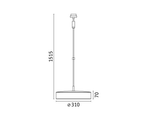 Oprawa wisząca na szynoprzewód URail SH Zigbee HILDOR LED RGBW 10W DIM 510lm 2700 - 6500 K 230V Biały Ral 9003 / tworzywo sztuczne - 10