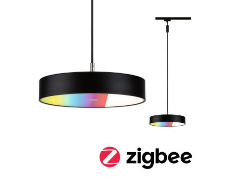 Oprawa wisząca na szynoprzewód URail SH Zigbee HILDOR LED RGBW 10W DIM 510lm 2700 - 6500 K 230V Czarny mat / tworzywo sztuczne