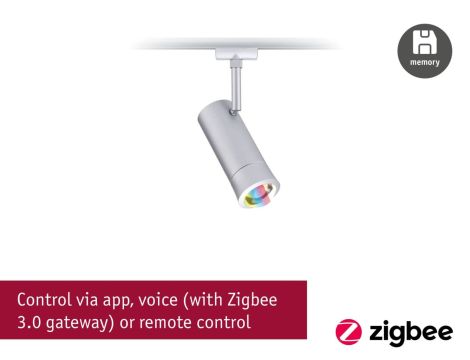 Reflektor na szynoprzewód Urail SH Zigbee Tarie LED RGBW DIM 4,5W 230lm 2700 - 6500 K 230V Chrom matowy / tworzywo sztuczne - 4