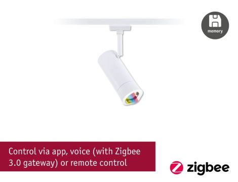 Reflektor na szynoprzewód Urail SH Zigbee Tarie LED RGBW DIM 4,5W 230lm 2700 - 6500 K 230V Biały Ral 9003 / tworzywo sztuczne - 5