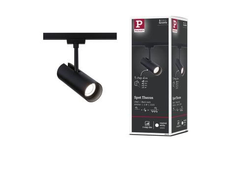 Reflektor na szynoprzewód URail THERON LED 3-STEP DIM 11W 1100lm 4000K 230V czarny matowy / tworzywo sztuczne - 8