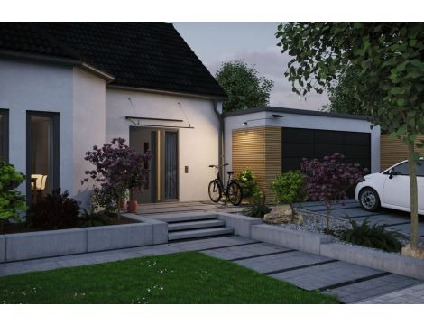 Solarna oprawa elewacyjna FLOTAS LED SH Zigbee 6,2W 700lm 3000K IP65 USB-C Aku antracyt / tworzywo sztuczne - 9