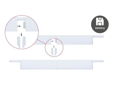 Oprawa na szynoprzewód URail CERIS LED 3-STEP DIM 9,5W 850lm IP20 4000K 230V biały RAL 9003 / aluminium - 5
