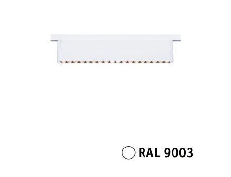 Oprawa na szynoprzewód URail ZELOS LED 3-STEP DIM 10W 1050lm IP20 3000K 230V biały RAL 9003 / aluminium