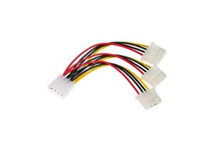 Adapter z kablem Akyga AK-CA-40 Molex (m) / 3x Molex (f) 3x 15cm