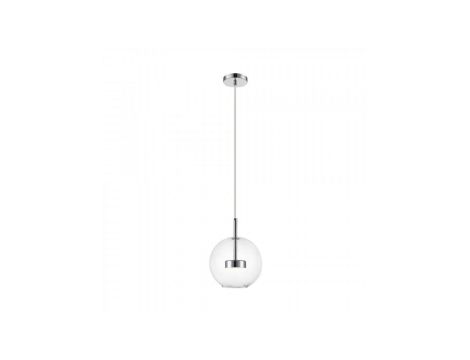 Lampa wisząca pojedynczy zwis ze szklanym kloszem ENCELADUS srebrny, LED 5W 3000K - P0428-01J-F4AC Zuma Line