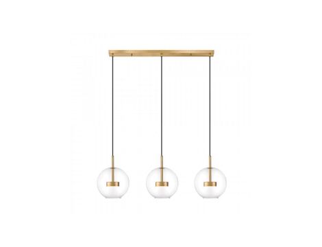 Lampa wisząca na listwie ENCELADUS złote zwity szklane klosze LED - P0428-03J-L4AC Zuma Line