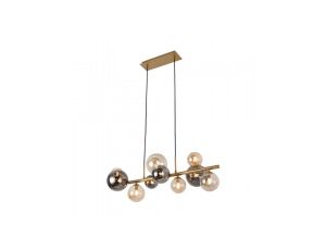 Lampa wisząca VILLA kolor złoty/szary, bursztynowy metal/szkło, 10xG9 IP20 MD5918-10-EGN Zuma Line