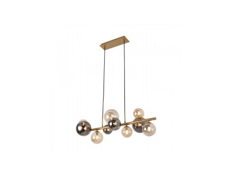 Lampa wisząca VILLA kolor złoty/szary, bursztynowy metal/szkło, 10xG9 IP20 MD5918-10-EGN Zuma Line