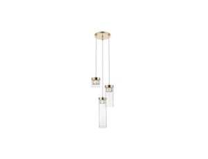 Lampa wisząca GEM kolor francuskie złoto/transparentny metal/kryształ, 3xG9 IP20 P0389-03D-F7AC Zuma Line
