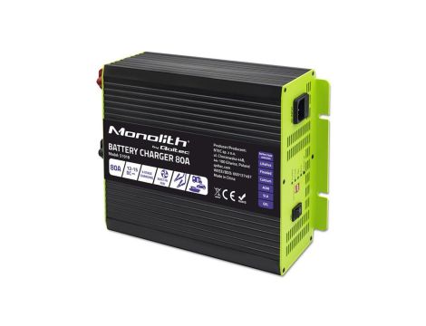Inteligentna profesjonalna ładowarka Monolith do akumulatorów LiFePO4 AGM GEL SLA 80A 12V Szybkie ładowanie