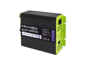 Qoltec Inteligentna profesjonalna ładowarka Monolith do akumulatorów LiFePO4 AGM GEL SLA 60A 12V Szybkie ładowanie