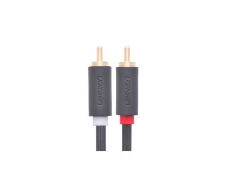 Kabel Ugreen AV104 10518 audio 2RCA (męski) / 2RCA (męski) 2m - szary