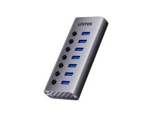 Unitek Hub USB A 3.0 7w1, 5Gbps z przełącznikami portów