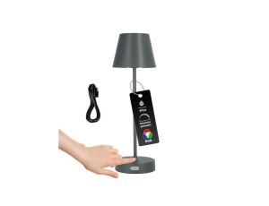 Lampka stołowa NELI 2,7W LED szara, z akumulatorem 2200mAh, IP54, RGB, 200lm, 33cm, EDO777720 EDO Solutions