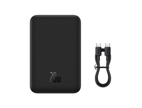 Powerbank Baseus Magnetic Mini PPCX150001 20000mAh 20W PD ŁADOWANIE INDUKCYJNE Qi USB-C KABEL USB-C