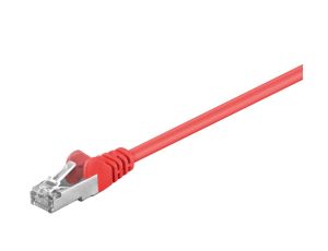 CAT 5e Kabel łączący, F/UTP, Czerwony - Długość kabla 0.5 m
