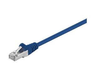 CAT 5e Kabel łączący, SF/UTP, Niebieski - Długość kabla 0.5 m