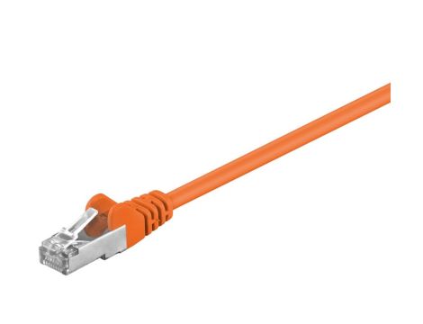 CAT 5e Kabel łączący, F/UTP, Pomarańczowy - Długość kabla 0.5 m