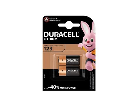 2 x bateria foto litowa Duracell CR123