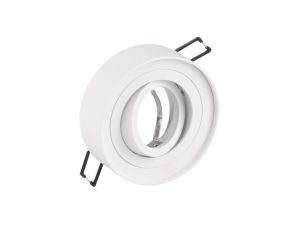 Oprawa Sufitowa Podtynkowa MR16 GAJA Tuba Spot Okrągła Ruchoma Biała GOLDLUX