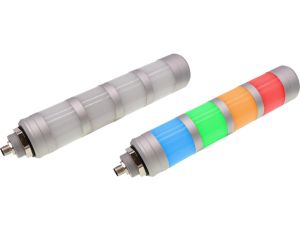 Lampa sygnalizacyjna LED, Ø50, 4 segmenty, wielokolorowa dioda LED, 4,3 W, 24 VDC, wtyczka M12 8-PIN, IP20 EZ500330