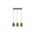 Metalowa lampa wisząca Nilo złota 3xGU10 Light Prestige