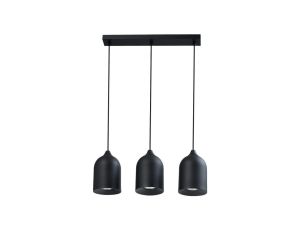 Metalowa lampa wisząca Nilo czarna 3xGU10 Light Prestige