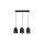 Metalowa lampa wisząca Nilo czarna 3xGU10 Light Prestige