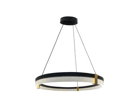 Lampa wisząca Plum Triangle 60 cm czarno-transparentna LED CCT Light Prestige