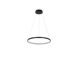 Lampa wisząca Ring 40 cm czarna LED CCT Light Prestige