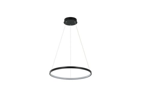 Lampa wisząca Ring 40 cm czarna LED CCT Light Prestige