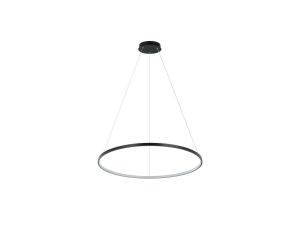Lampa wisząca Ring 66 cm czarna LED CCT Light Prestige