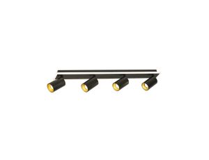 Zestaw reflektorów plafon Parma czarny 4xGU10 plus LED Light Prestige