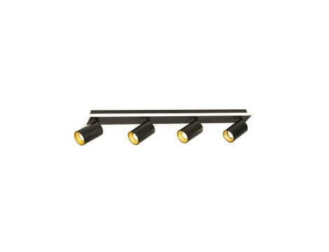 Zestaw reflektorów plafon Parma czarny 4xGU10 plus LED Light Prestige
