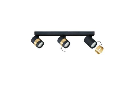 Spot Anillo 3 czarny 3xGU10 Light Prestige