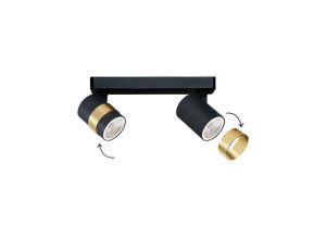 Spot Anillo 2 czarny 2xGU10 Light Prestige
