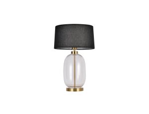 Lampa stołowa Amur czarno - transparentna 1xE27 Light Prestige