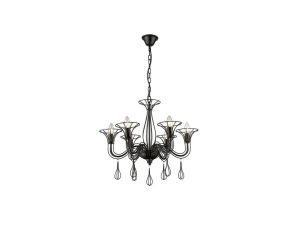 Lampa wisząca Tarragona czarna 6xE14 Light Prestige