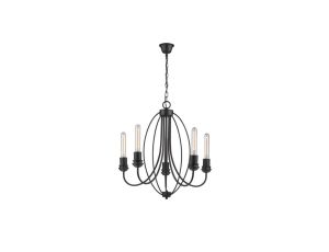 Lampa wisząca Canaria czarna 5xE27 Light Prestige