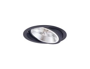 Ruchome oczko podtynkowe Nero czarne 1xGU10 Light Prestige