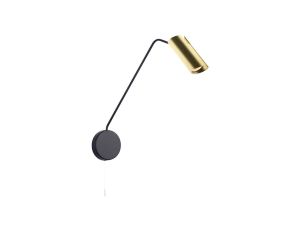 Kinkiet z wysięgnikiem Futuro czarno - złoty 1xGU10 Light Prestige