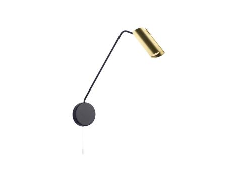 Kinkiet z wysięgnikiem Futuro czarno - złoty 1xGU10 Light Prestige