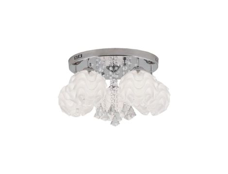 Ozdobny plafon Sada srebrny 5xE14 plus LED Light Prestige